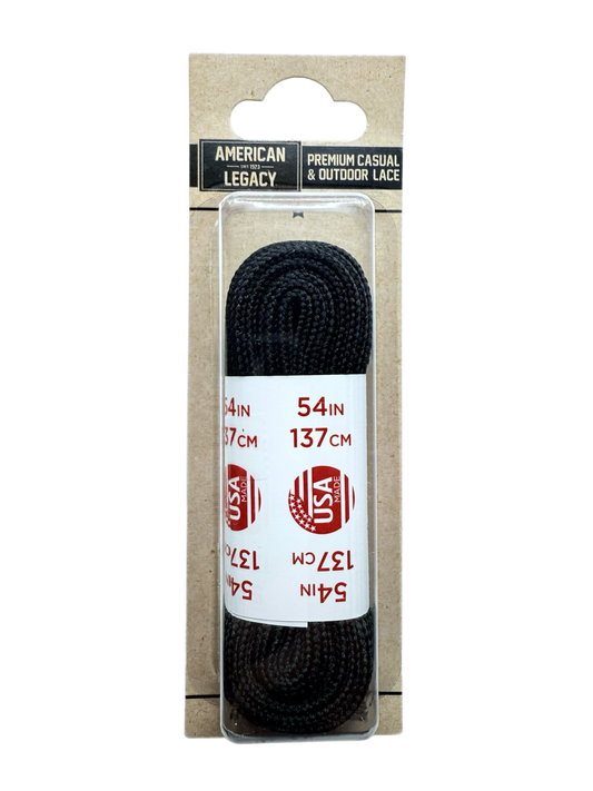 American Legacy® Premium Athletic Flat Tubular Laces | Black