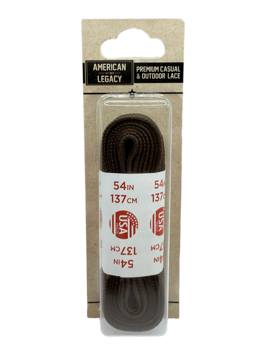 American Legacy® Premium Athletic Flat Tubular Laces | Brown