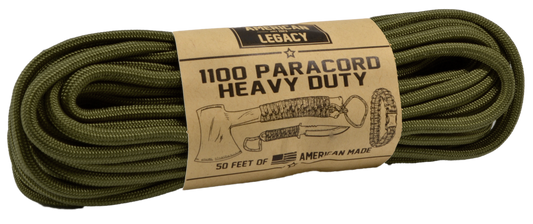 American Legacy ® 1100 Paracord Bundles | OD Green - 50 ft