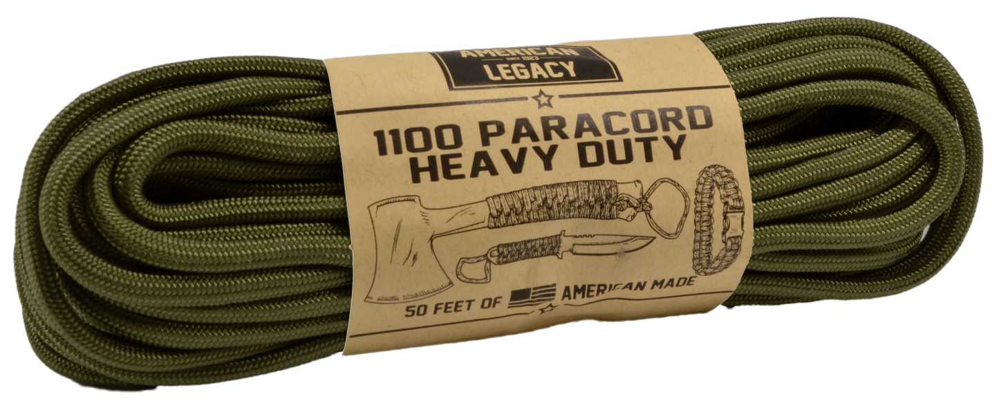 American Legacy ® 1100 Paracord Bundles | OD Green - 50 ft