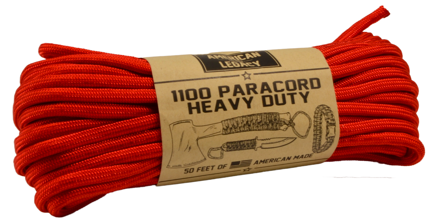 American Legacy ® 1100 Paracord Bundles | Red - 50 ft