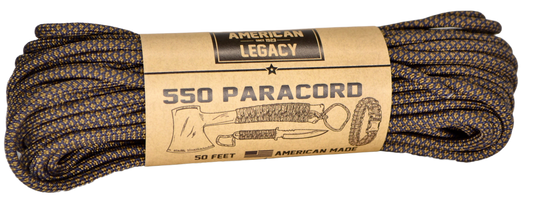 American Legacy ® 550 Paracord Bundles | Navy/Tan Diamondback - 50 ft