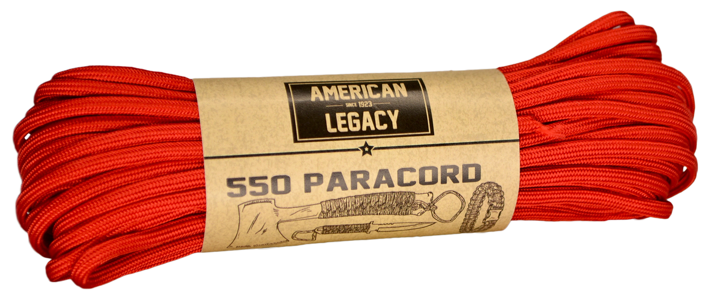 American Legacy ® 550 Paracord Bundles | Red - 50 ft