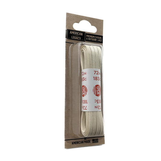 American Legacy ® Premium Glazed Medium Flat Laces | Natural
