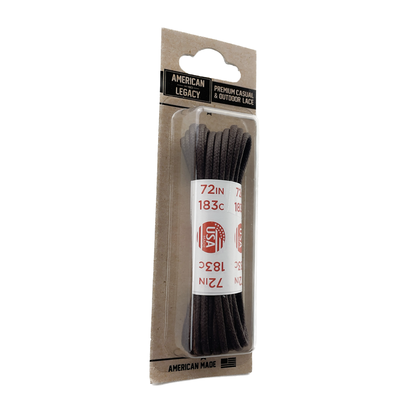 American Legacy ® Premium Glazed Medium Round Laces | Dark Brown