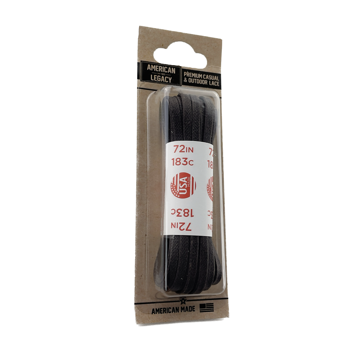 American Legacy ® Premium Glazed Medium Flat Laces | Dark Brown