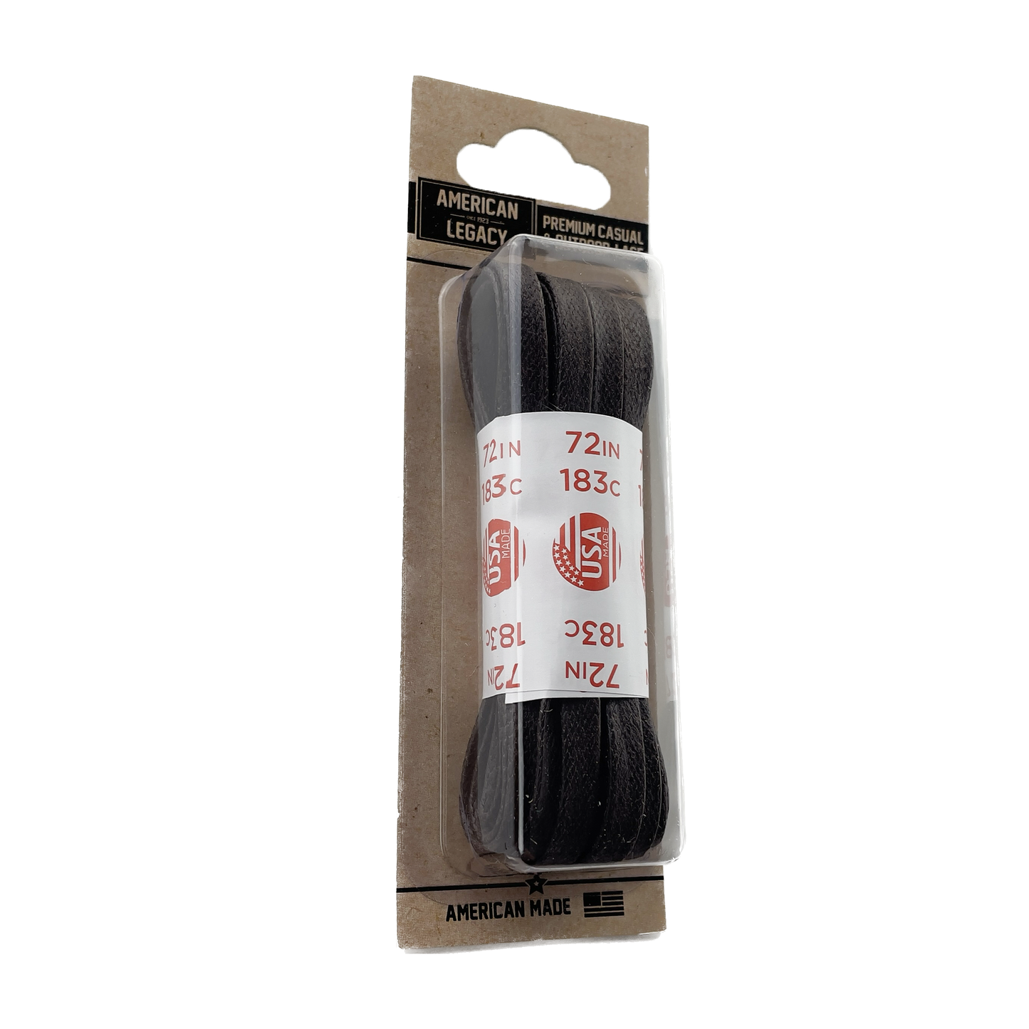 American Legacy ® Premium Glazed Large Flat Laces | Dark Brown
