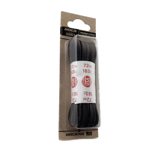 American Legacy ® Premium Glazed Large Flat Laces | Dark Brown