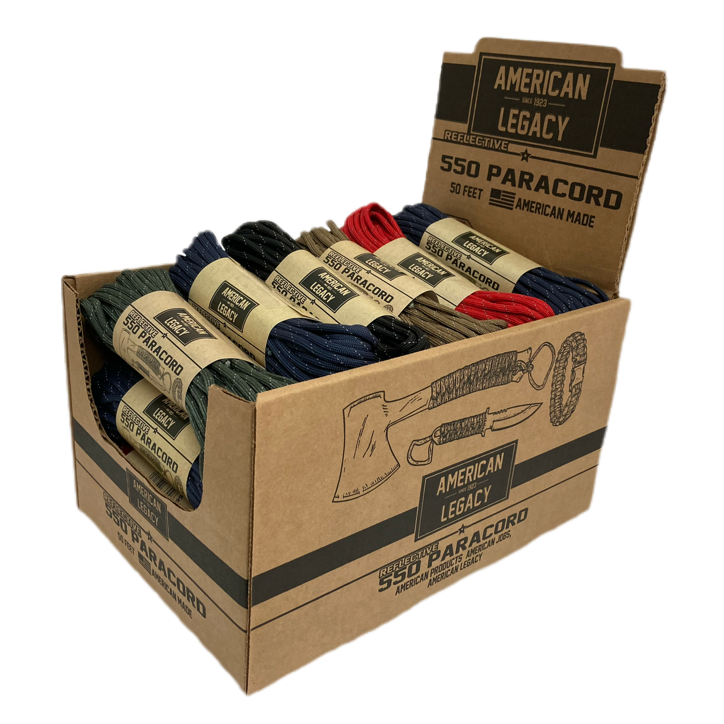 American Legacy ® Reflexall ® 550 Paracord | Reflective - Assorted Bulk Pack