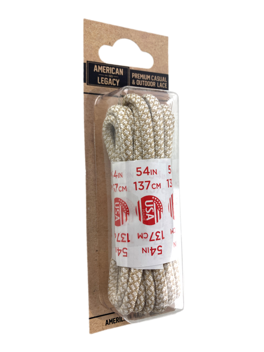 American Legacy ® Premium Rope Laces | Ivory/Sand Honeycomb