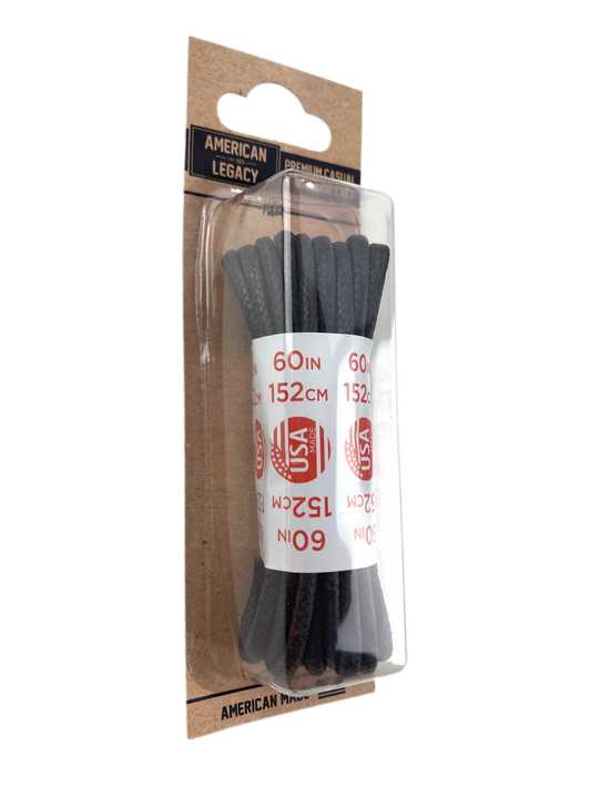 American Legacy ® Premium Waxed Boot Laces | Black