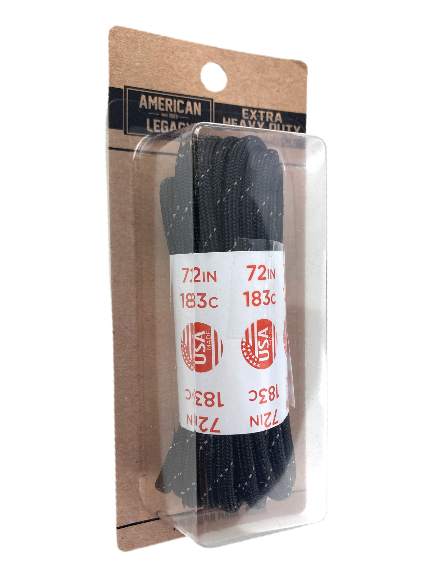 American Legacy ® Reflexall ® Extra Heavy Duty 550 Paracord Laces | Black Reflective