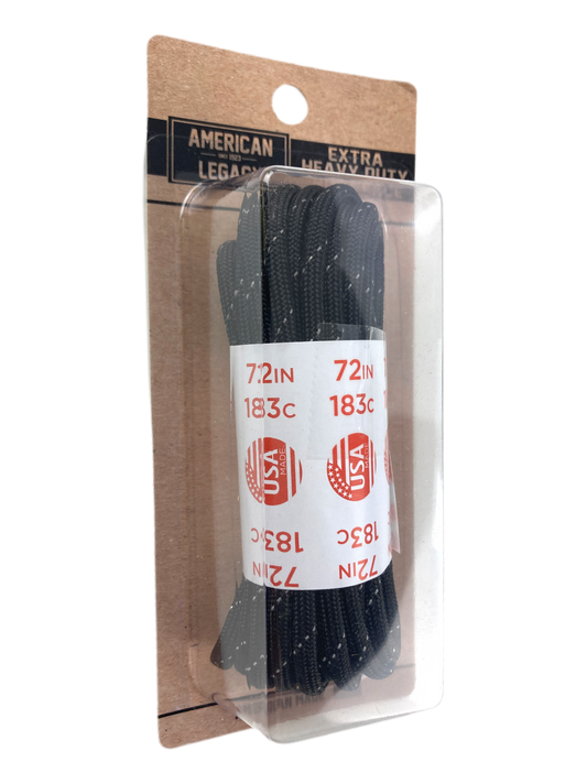 American Legacy ® Reflexall ® Extra Heavy Duty 550 Paracord Laces | Black Reflective