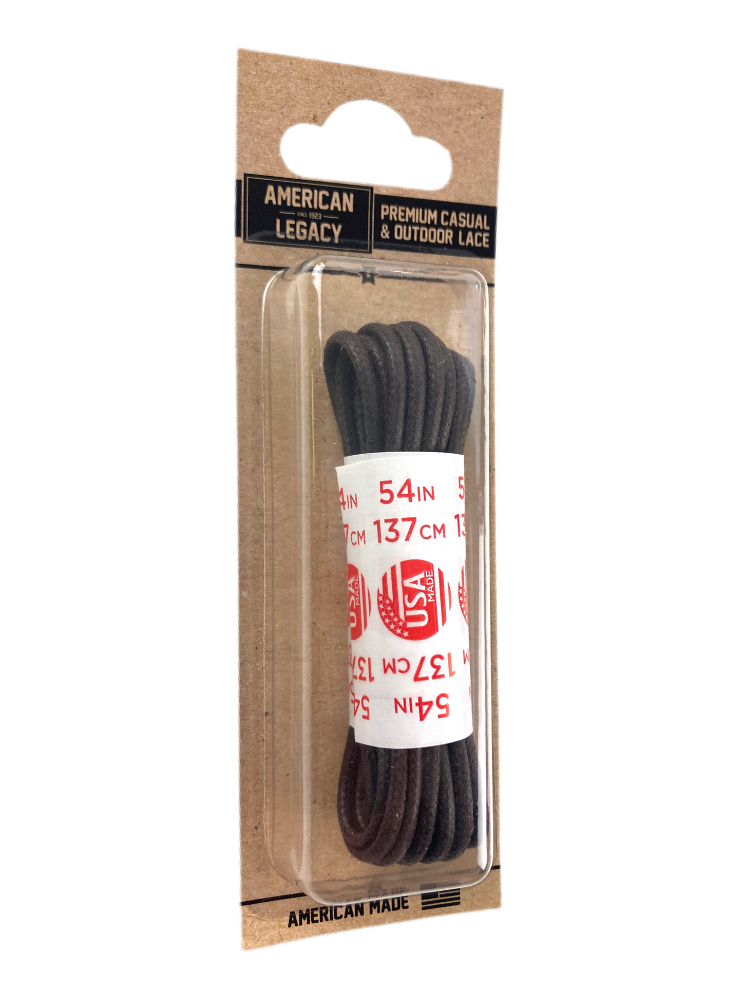 American Legacy ® Premium Waxed Boot Laces | Brown