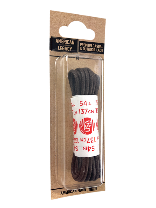 American Legacy ® Premium Waxed Boot Laces | Brown