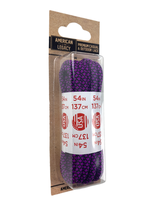 American Legacy ® Premium Rope Laces | Electric Fuchsia/Black Diamondback