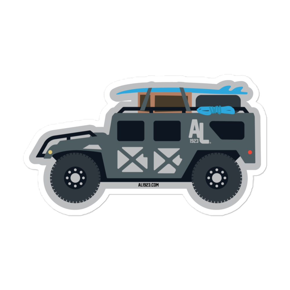 American Legacy ® AL 1923 Winnie The Humvee Sticker | Bubble-free stickers