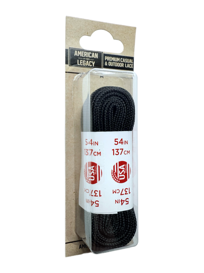 American Legacy® Premium Athletic Flat Tubular Laces | Black
