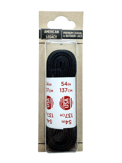 American Legacy® Premium Athletic Flat Tubular Laces | Black