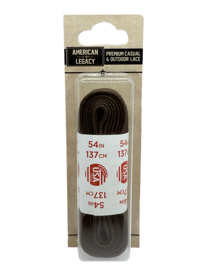 American Legacy® Premium Athletic Flat Tubular Laces | Brown