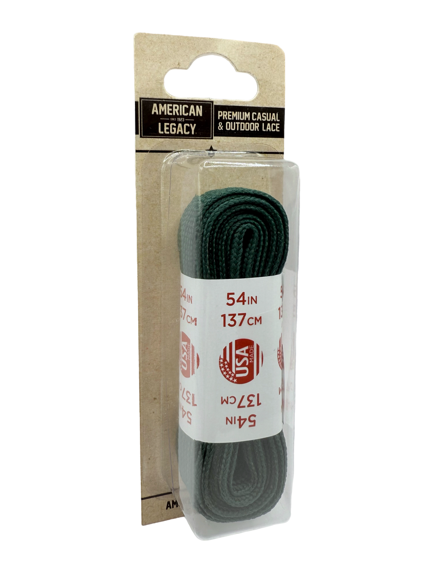 American Legacy® Premium Athletic Flat Tubular Laces | Hunter Green
