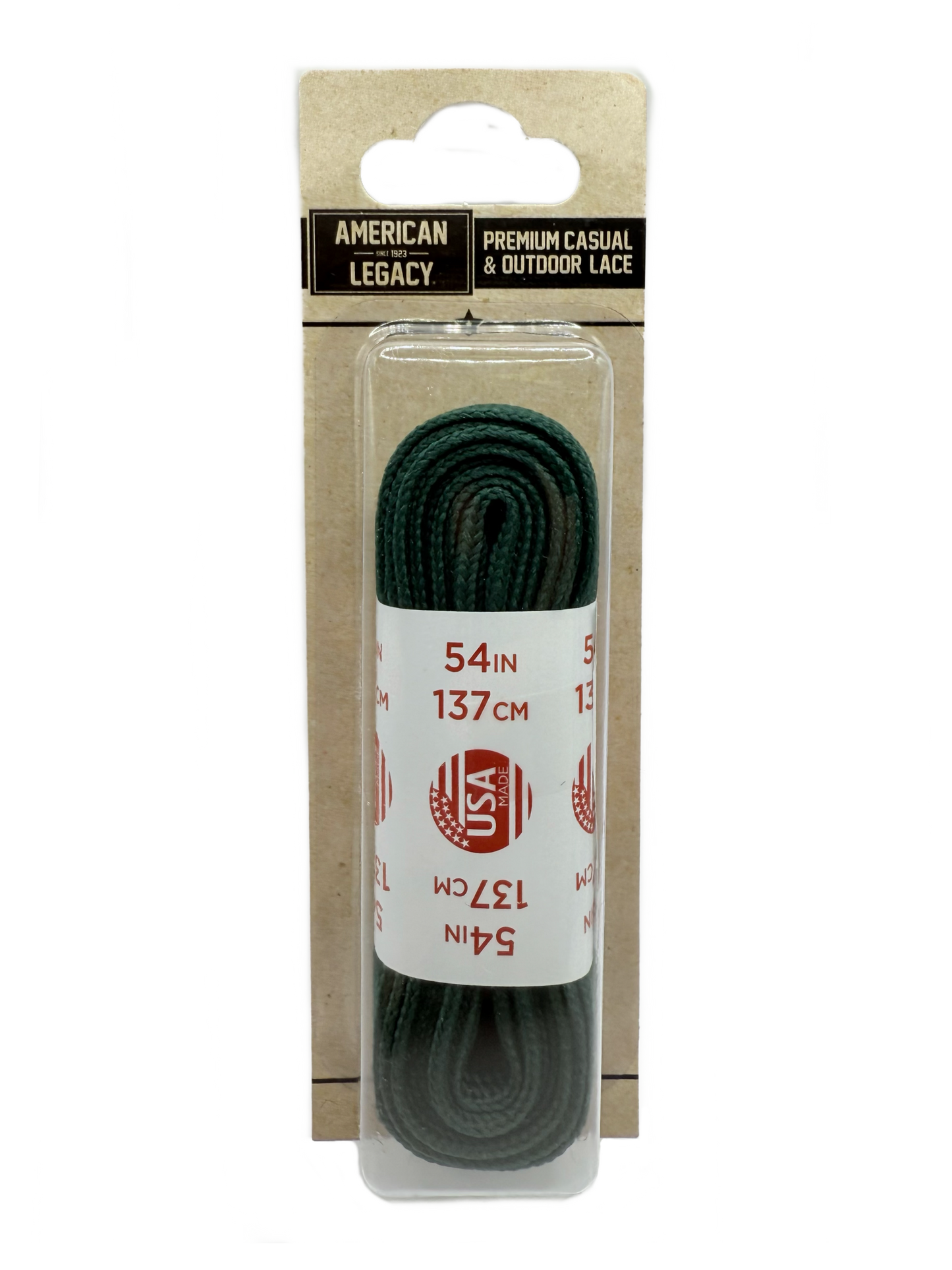 American Legacy® Premium Athletic Flat Tubular Laces | Hunter Green