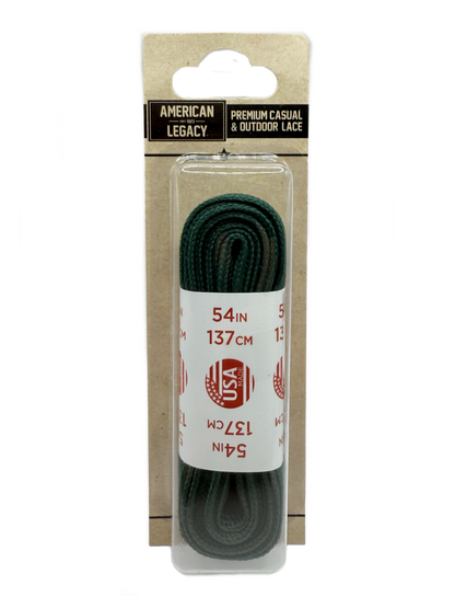 American Legacy® Premium Athletic Flat Tubular Laces | Hunter Green