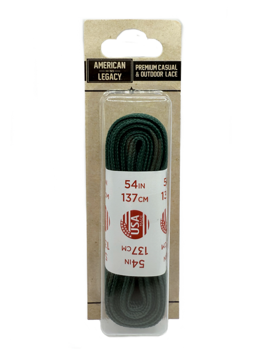 American Legacy® Premium Athletic Flat Tubular Laces | Hunter Green