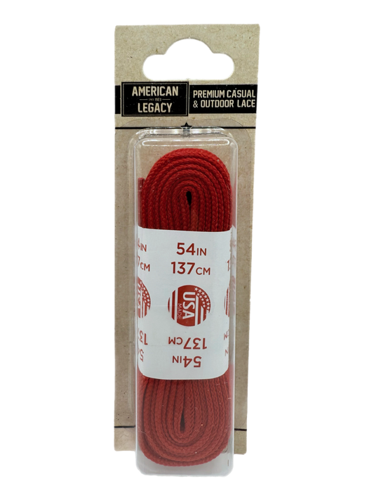 American Legacy® Premium Athletic Flat Tubular Laces | Red