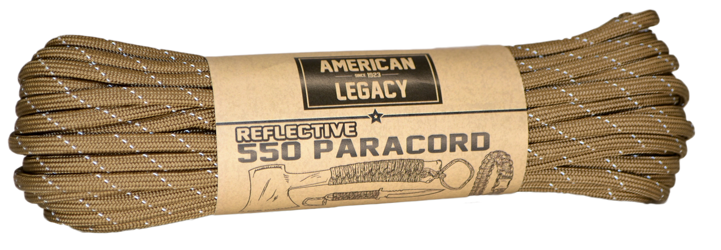 American Legacy ® Reflexall ® 550 Paracord Bundles | Coyote Reflective - 50 ft