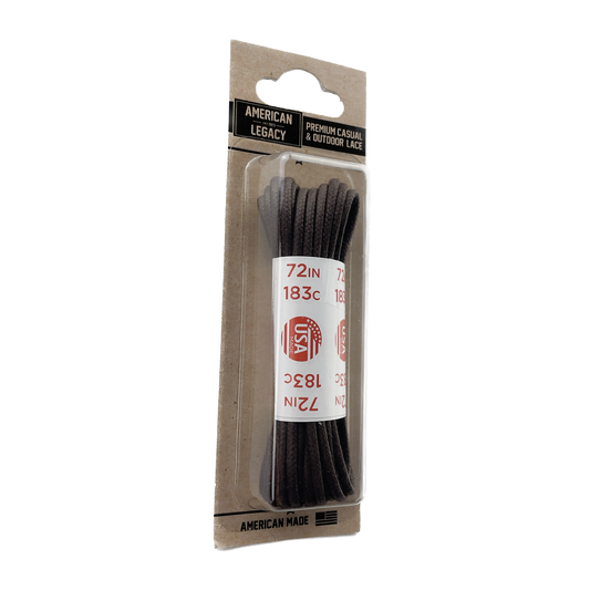 American Legacy ® Premium Glazed Medium Round Laces | Dark Brown