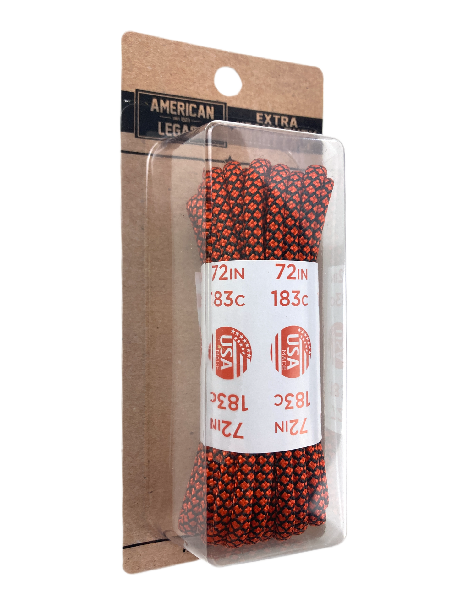 American Legacy ® Extra Heavy Duty 550 Paracord Laces | Black/Orange Diamondback