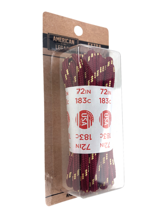 American Legacy ® Extra Heavy Duty Tactical Boot Laces | Maroon/Natural