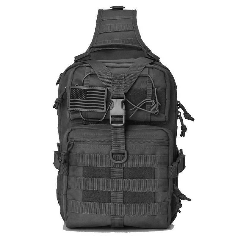 AL | Tactical Sling Bag Military Rover Shoulder Sling | Molle Assault Range Bag EDC Bag Day Pack with USA Tactical Flag